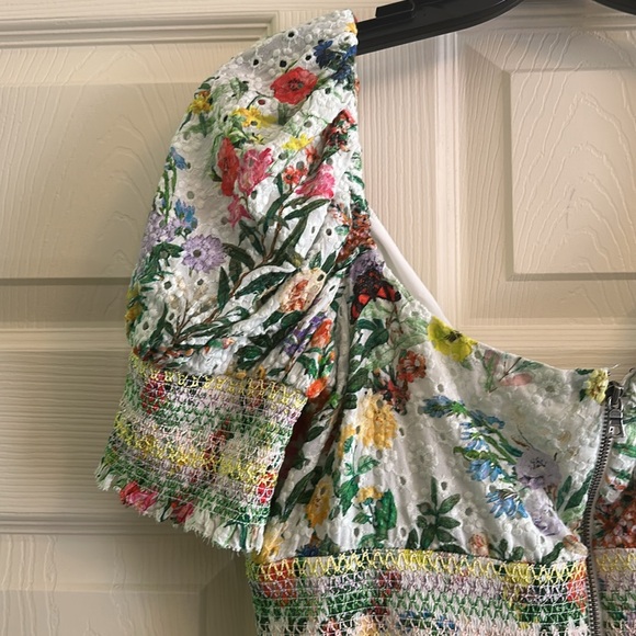 Alice + Olivia Kristie Sweetheart Puff Sleeve Mini Dress 10. Like new. - Picture 5 of 9